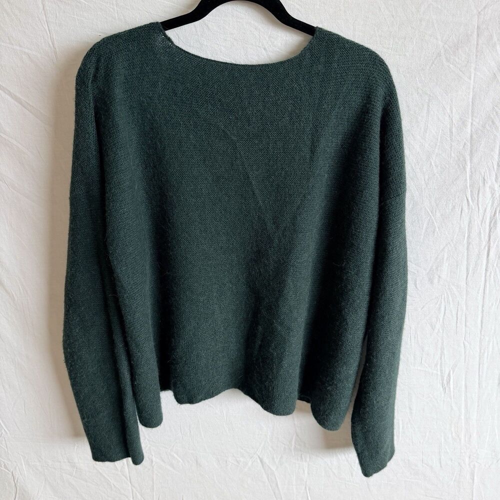 Peruvian Connection 100% Royal Alpaca Sweater Green Knit Pullover L/XL - Picture 5 of 11